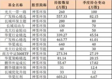 機構對神霧雙雄態度不一 華夏基金二季度狂賣神霧節能