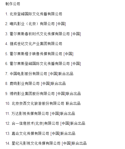 戰狼2 制作方