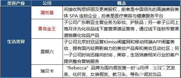 A股上市屬于美容產業的公司