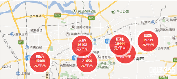 濟(jì)南房?jī)r(jià)地圖