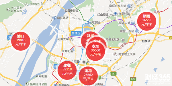 南京房價區域地圖
