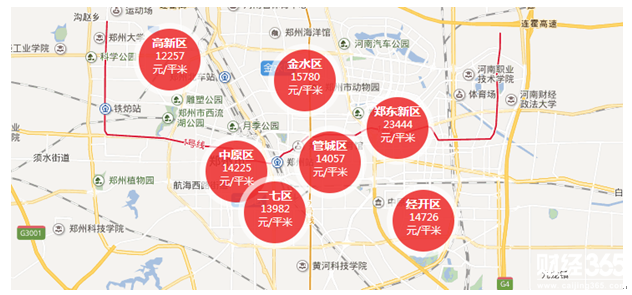 鄭州房?jī)r(jià)區(qū)域圖