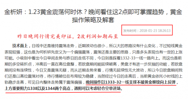 金析妍：1.24黃金上演V型反彈，多頭會延續嗎？日內黃金走勢分析