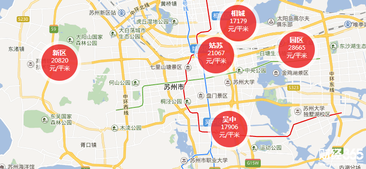 蘇州房?jī)r(jià)區(qū)域圖