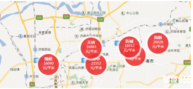 濟(jì)南房價區(qū)域圖