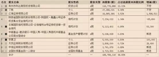 十大流通股東