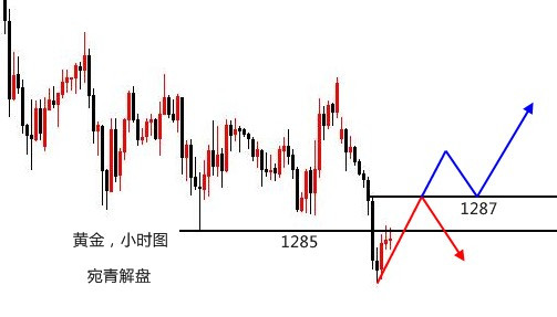 宛青解盤：黃金晚間或震蕩，空單謹慎分兩步