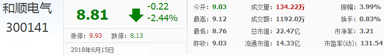 和順電氣股票